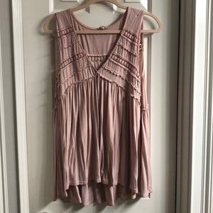 Pol boho style blush top